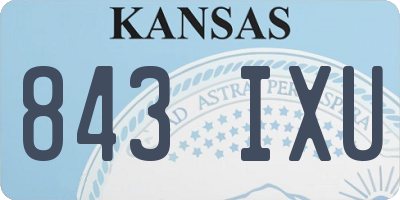 KS license plate 843IXU