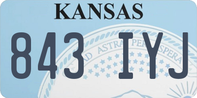 KS license plate 843IYJ