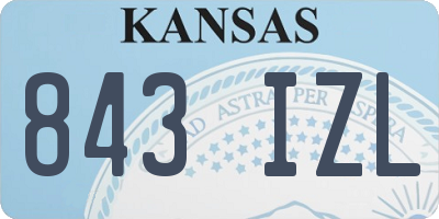 KS license plate 843IZL