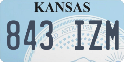 KS license plate 843IZM
