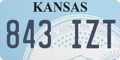 KS license plate 843IZT