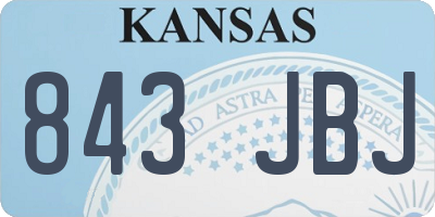 KS license plate 843JBJ