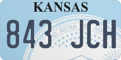 KS license plate 843JCH