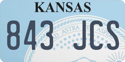 KS license plate 843JCS