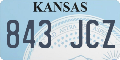 KS license plate 843JCZ