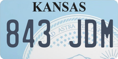 KS license plate 843JDM