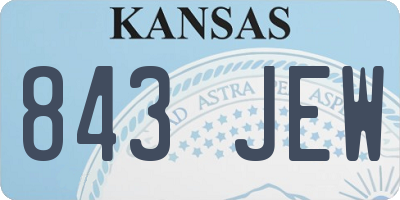 KS license plate 843JEW