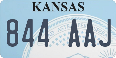 KS license plate 844AAJ