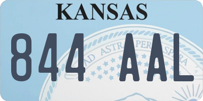 KS license plate 844AAL
