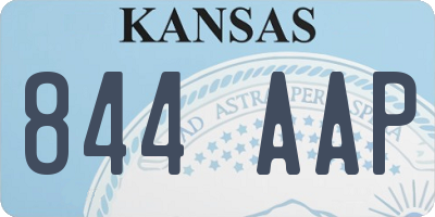 KS license plate 844AAP