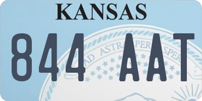 KS license plate 844AAT