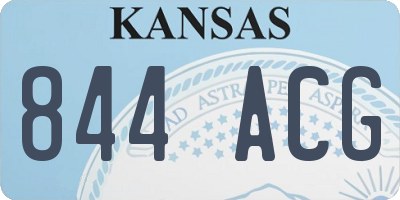 KS license plate 844ACG