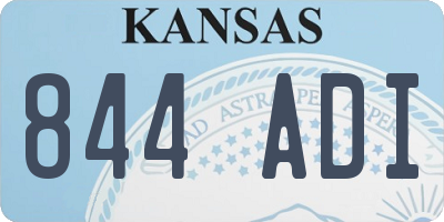 KS license plate 844ADI