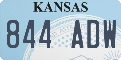KS license plate 844ADW
