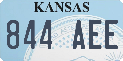 KS license plate 844AEE