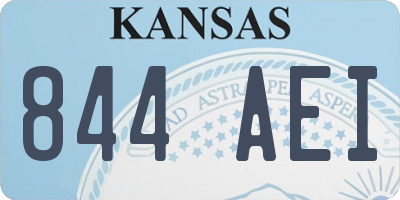 KS license plate 844AEI