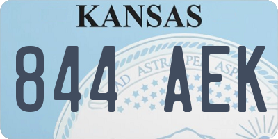 KS license plate 844AEK