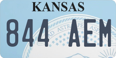 KS license plate 844AEM