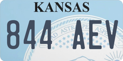 KS license plate 844AEV