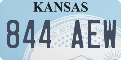 KS license plate 844AEW