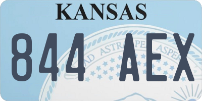 KS license plate 844AEX