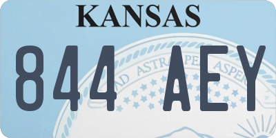 KS license plate 844AEY
