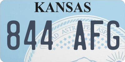 KS license plate 844AFG
