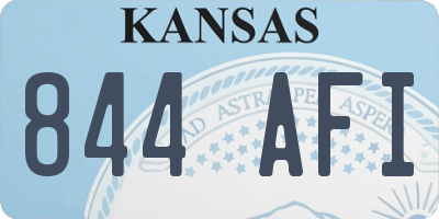 KS license plate 844AFI