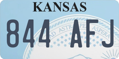 KS license plate 844AFJ