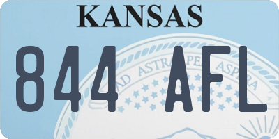 KS license plate 844AFL