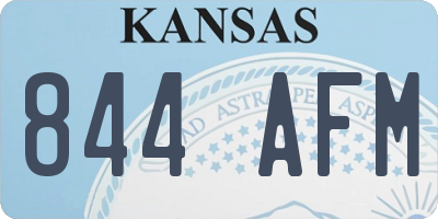 KS license plate 844AFM