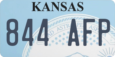 KS license plate 844AFP