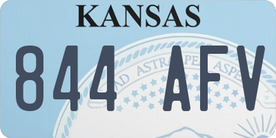 KS license plate 844AFV