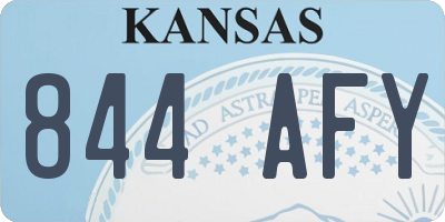 KS license plate 844AFY