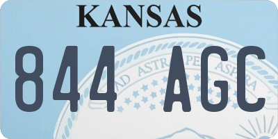 KS license plate 844AGC