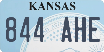 KS license plate 844AHE
