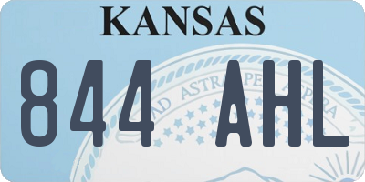 KS license plate 844AHL