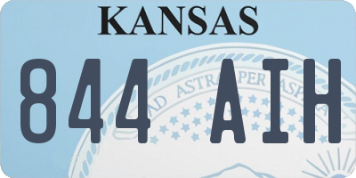 KS license plate 844AIH