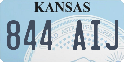 KS license plate 844AIJ
