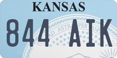 KS license plate 844AIK