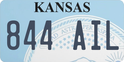 KS license plate 844AIL