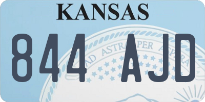KS license plate 844AJD