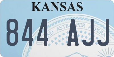 KS license plate 844AJJ