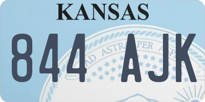 KS license plate 844AJK