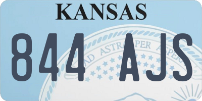 KS license plate 844AJS