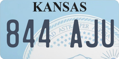 KS license plate 844AJU