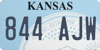 KS license plate 844AJW