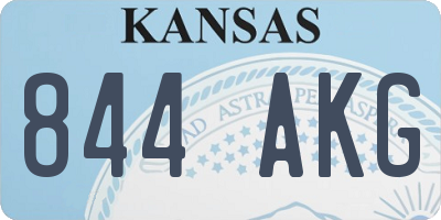 KS license plate 844AKG