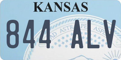 KS license plate 844ALV