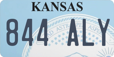 KS license plate 844ALY